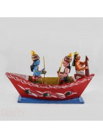Rama Sita Lakshmana and boat