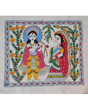 Handmade Radha-krishna painting-2